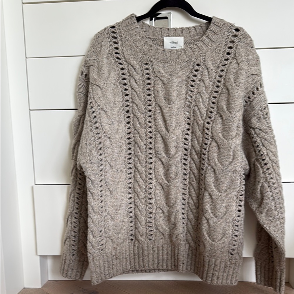 Cozy Beige Cable Knit Sweater